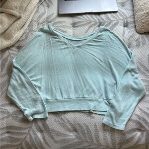 Aerie Light Blue Crop Top